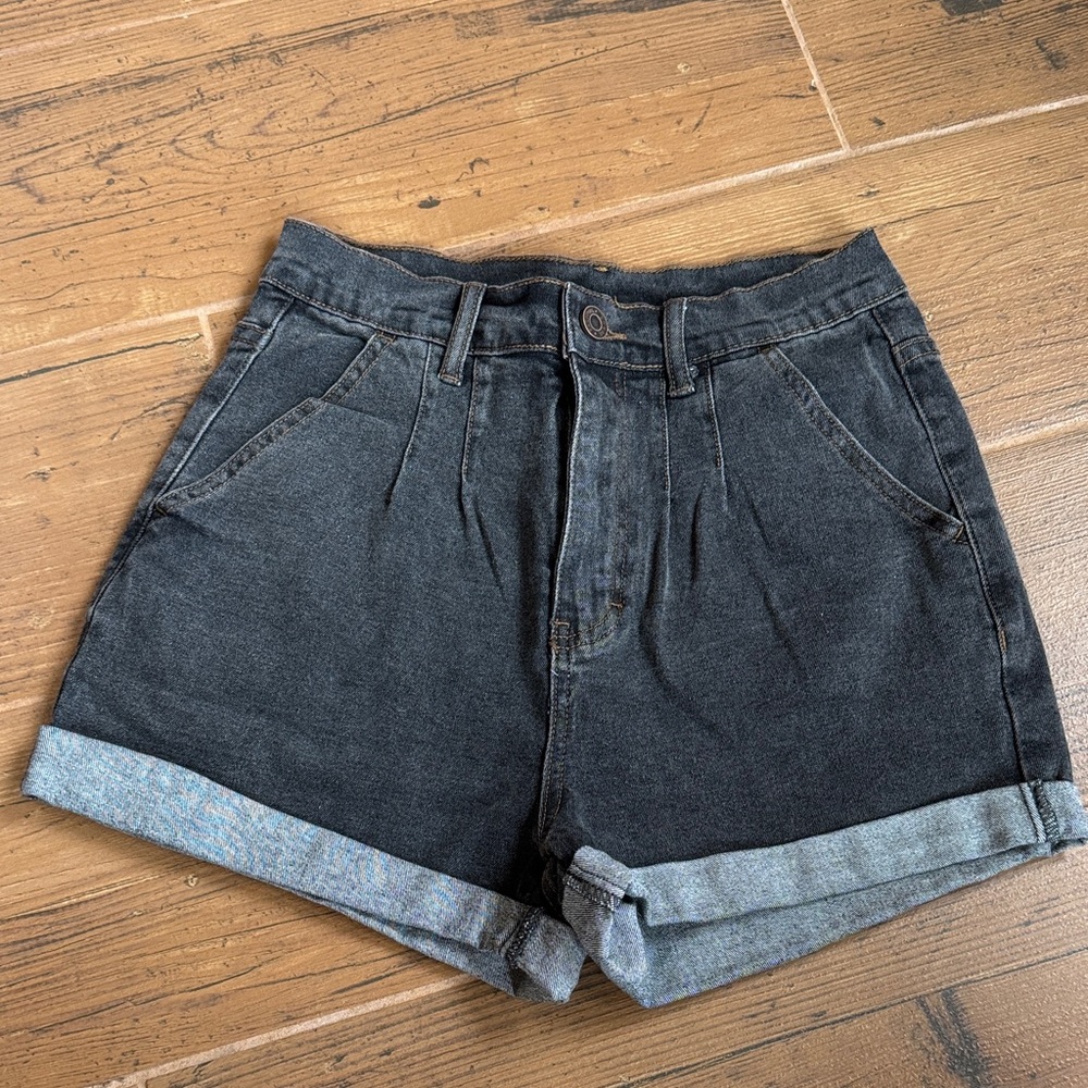 Classic Black Denim Women's Shorts